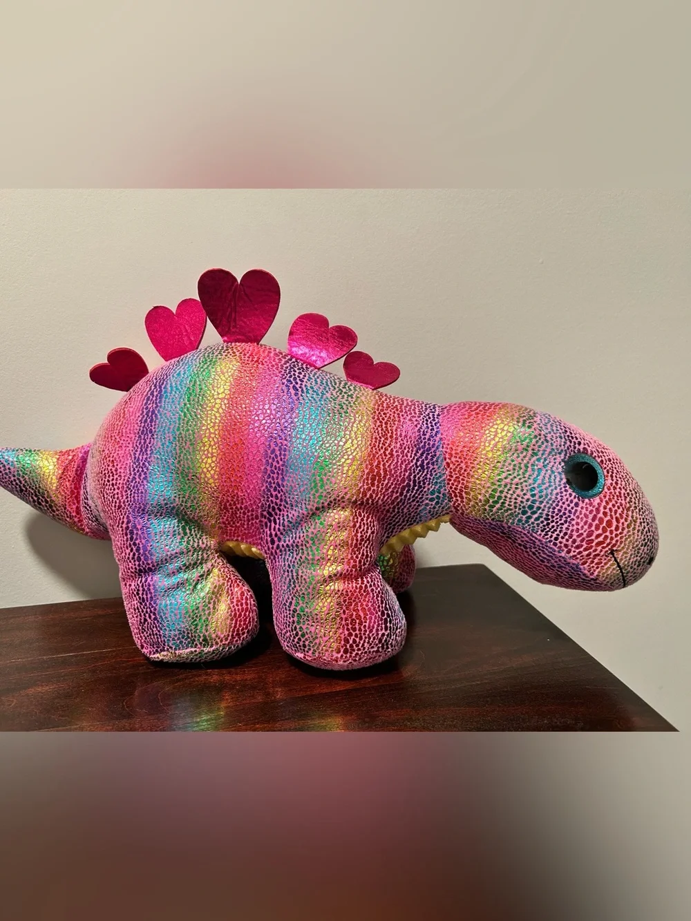 HugMe Rainbow Sparkling Dinosaur Plush 22